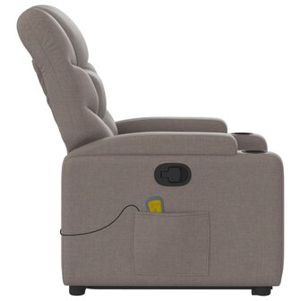 Sta-op-massagestoel verstelbaar stof taupe 10