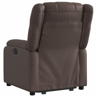 Sta-op-fauteuil verstelbaar kunstleer bruin 5