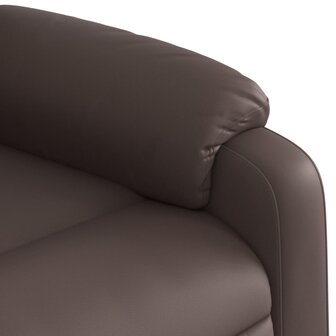 Sta-op-fauteuil verstelbaar kunstleer bruin 11