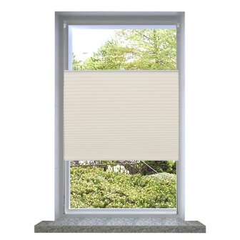 Pliss&eacute;jaloezie 60x125 cm cr&egrave;me 1