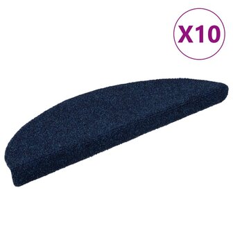 Trapmatten zelfklevend 10 st 56x17x3 cm naaldvilt marineblauw 2