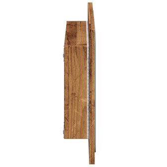 Badkamerspiegel met LED 60x8,5x38 cm oud houtkleurig 7