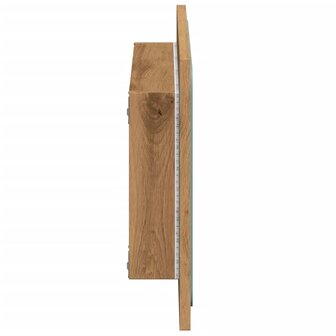 Badkamerspiegel met LED 60x8,5x38 cm artisanaal eikenkleurig 7
