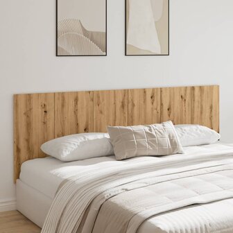 Hoofdbord wandmodel 240x1,5x80 cm bewerkt hout artisanaal eiken 1