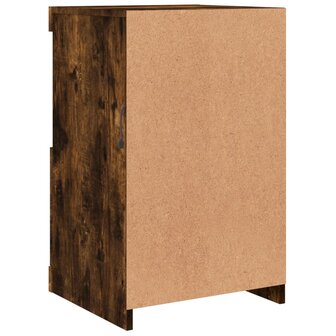 Bijzetkastjes met LED 2 st bewerkt hout gerookt eikenkleurig 10