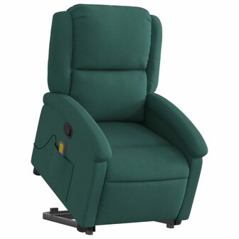 Sta-op-massagestoel verstelbaar stof donkergroen 3