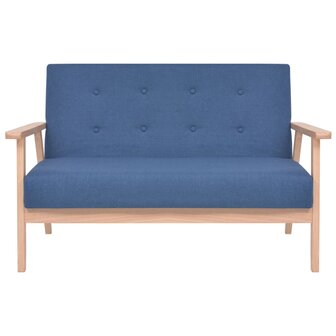 Tweezitsbank stof blauw 2
