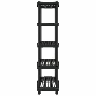 Opbergrek 5-laags 93,5x45,5x194,5 cm polypropeen zwart 4
