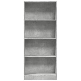 Boekenkast 60x24x143 cm bewerkt hout betongrijs 4