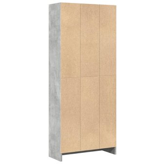 Boekenkast 60x24x143 cm bewerkt hout betongrijs 6