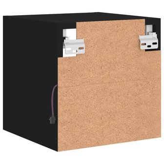 Tv-wandmeubel met LED-verlichting 30x28,5x30 cm zwart 10