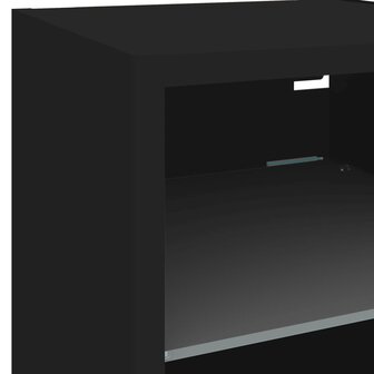 Tv-wandmeubel met LED-verlichting 30x28,5x30 cm zwart 11