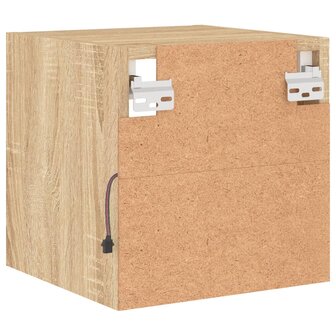 Tv-wandmeubel met LED-verlichting 30x28,5x30 cm sonoma eiken 10