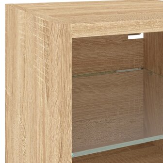 Tv-wandmeubel met LED-verlichting 30x28,5x30 cm sonoma eiken 11