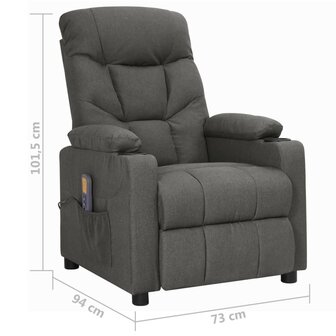 Sta-op-massagestoel stof donkergrijs 12