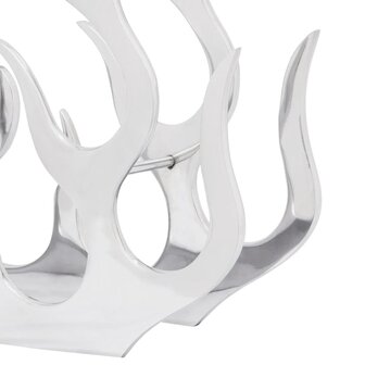 Wijnrek voor 11 flessen aluminium zilverkleurig  4