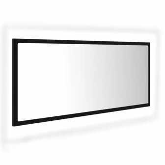 Badkamerspiegel LED 100x8,5x37 cm acryl zwart 2