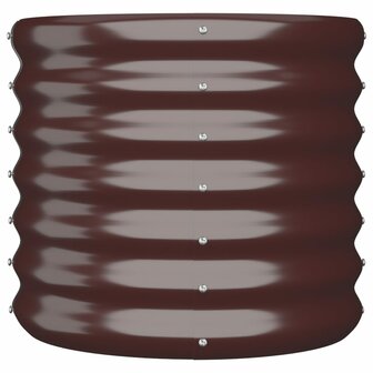 Plantenbak 40x40x36 cm gepoedercoat staal bruin 3