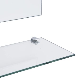 Wandspiegel met 5 schappen 50x60 cm zilverkleurig 4