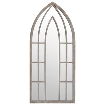 Tuinspiegel 100x45 cm ijzer zandkleurig 2