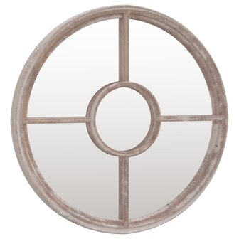Tuinspiegel rond 40x4 cm ijzer zandkleurig 3