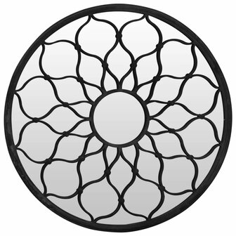 Tuinspiegel rond 60x3 cm ijzer zwart 2