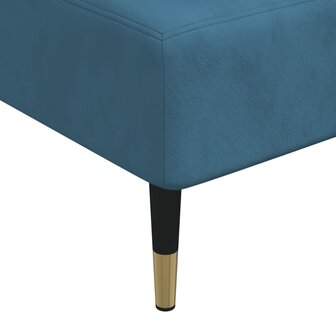 Chaise longue fluweel blauw 7