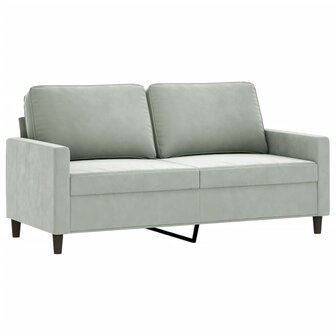 2-delige Loungeset met kussens fluweel lichtgrijs 4