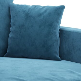 2-delige Loungeset met kussens fluweel blauw 5