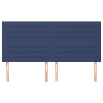 Hoofdborden 4 st 80x5x78/88 cm stof blauw 3