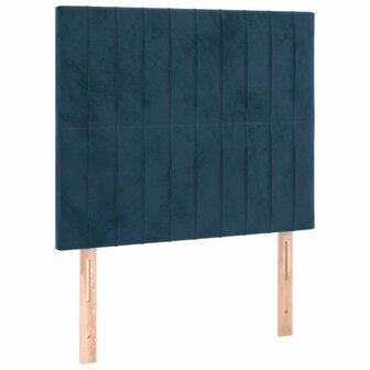 Hoofdborden 2 st 80x5x78/88 cm fluweel donkerblauw 2