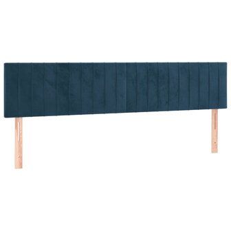 Hoofdborden 2 st 80x5x78/88 cm fluweel donkerblauw 2