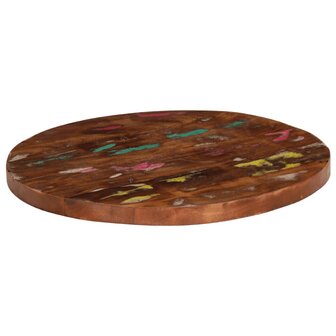 Tafelblad rond &Oslash; 40x3,8 cm massief gerecycled hout 2