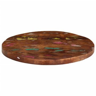 Tafelblad rond &Oslash; 40x3,8 cm massief gerecycled hout 3