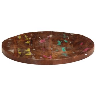 Tafelblad rond &Oslash; 40x3,8 cm massief gerecycled hout 4
