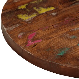 Tafelblad rond &Oslash; 40x3,8 cm massief gerecycled hout 6