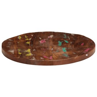 Tafelblad rond &Oslash; 50x1,5 cm massief gerecycled hout 4
