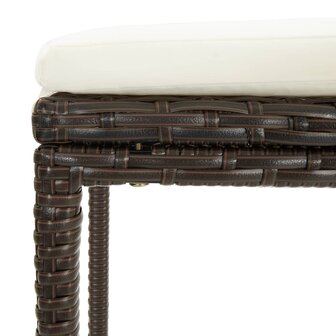 3-delige Barset poly rattan bruin 7