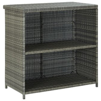 3-delige Barset poly rattan grijs 5