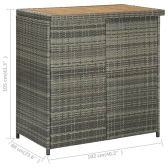 3-delige Barset poly rattan grijs 10
