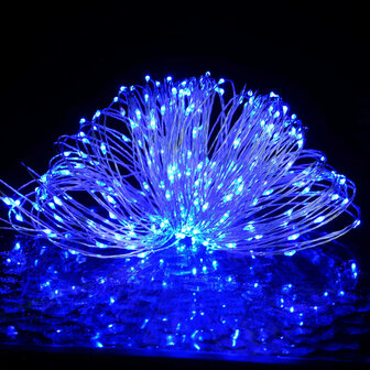 Lichtsnoer met 400 microLED&amp;apos;s blauw 8 functies 40 m 3