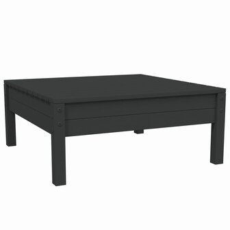 3-delige Loungeset met kussens massief grenenhout zwart 7