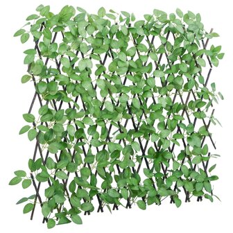 &nbsp;Kunstplant klimop op latwerk uittrekbaar 180x65 cm groen 1