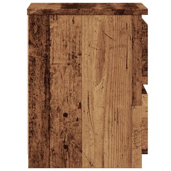 Nachtkastje 30x30x40 cm bewerkt hout oud houtkleurig 5