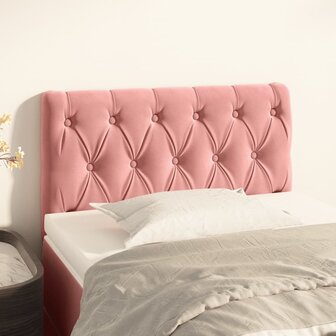 Hoofdbord 80x7x78/88 cm fluweel roze 1