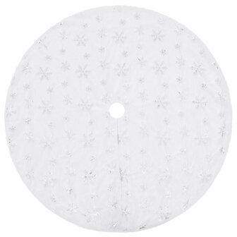 Kerstboomrok luxe 122 cm kunstvacht wit 2