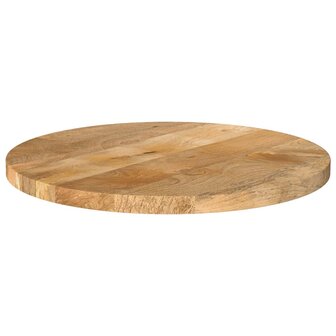 Tafelblad rond &Oslash; 40x2,5 cm massief ruw mangohout 2
