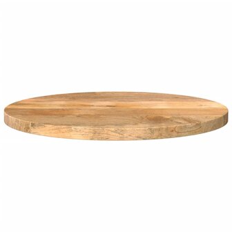 Tafelblad rond &Oslash; 40x2,5 cm massief ruw mangohout 3
