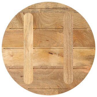 Tafelblad rond &Oslash; 40x2,5 cm massief ruw mangohout 5