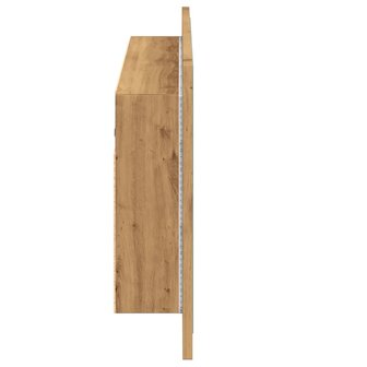 Spiegelkast LED 90x12x45 cm bewerkt hout artisanaal eikenkleur 8